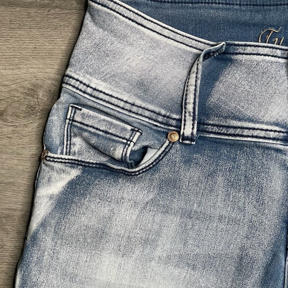 Tush Push Women’s Colombian Style Butt Lifting Jeans High-Rise Light Wash Size 9 - Picture 8 of 16